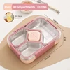 rosa - 4 compartimentos + recipiente para salsa