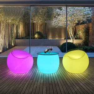 Modern LED Apple Shape Chair Colorful Remote Sofa Furniture for Home/bar/nightclub