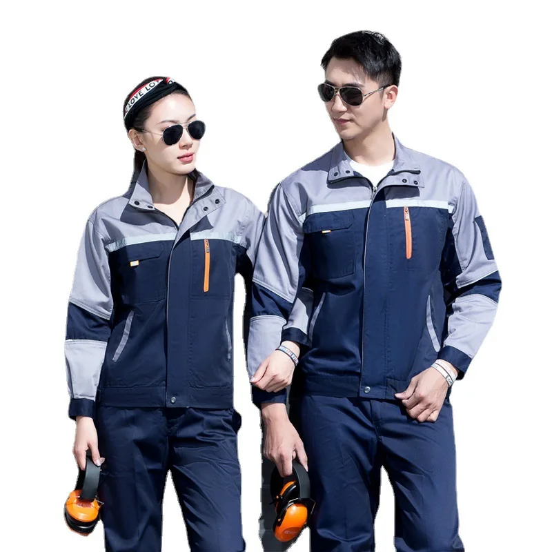 Factory Wholesale Stitching Color Suit Polyester Cotton Uniforms Labor Workshop Wear-resistant work Clothes