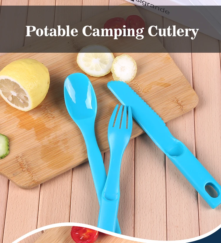 Portable Outdoor Camping Plastic Flatware Set Colorful Reusable Plastic Cutlery Buy Plastic