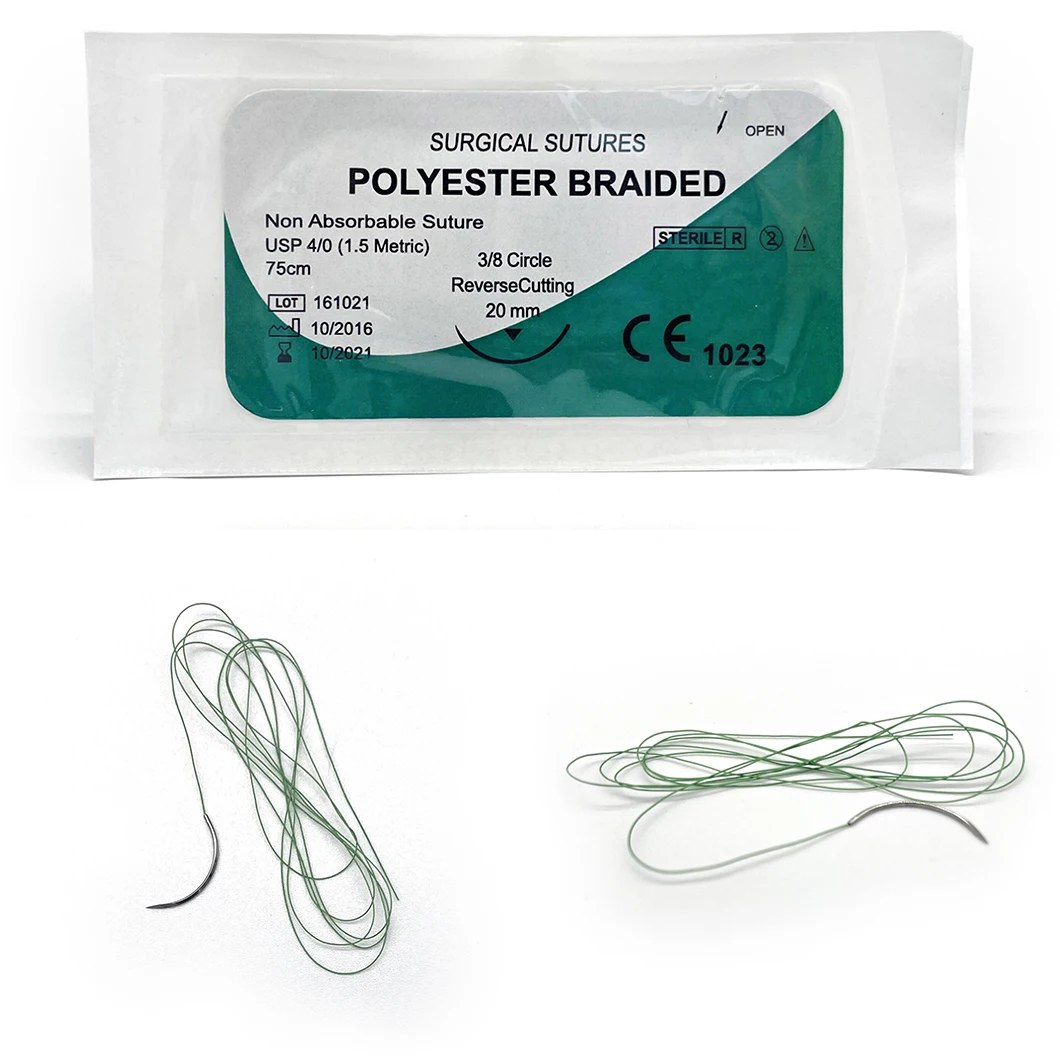 Surgical Nonabsorbable Polyester(braided) Sutures With Needle Buy
