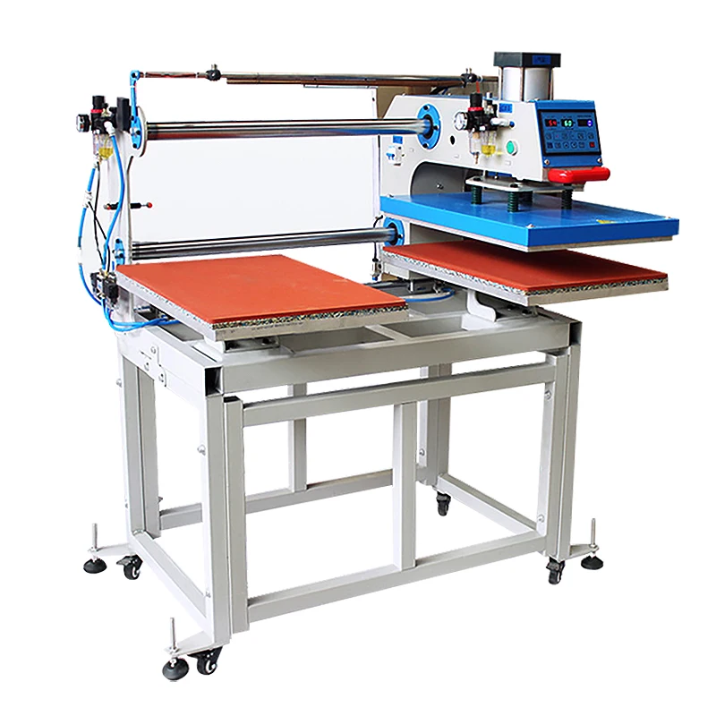Factory Hot Sell Electric Air Pressure Pneumatic Automatic Dual-Position Heat Transfer Printing Press Machine - Image 3