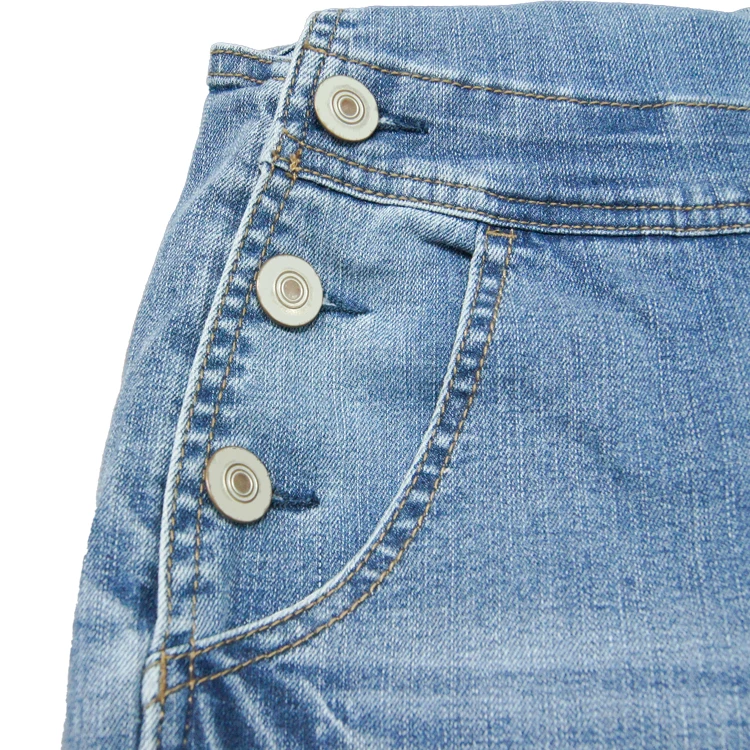 Factory Wholesale Women's Hot Selling High Waist Long Tight Breathable Denim Overalls-Skinny Straight Jeans with Solid Pattern