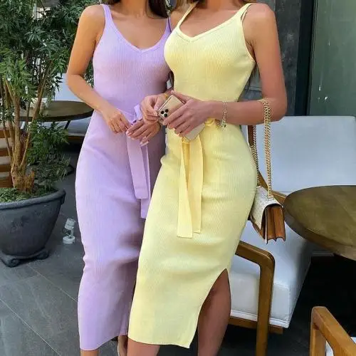 Summer Clothes Women Knit Dress 
