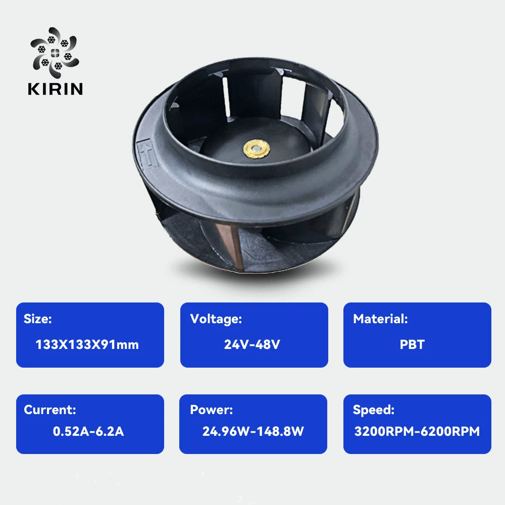 Centrifugal Fan, 13391, 133mm, 133x91mm, 24V - detail 8