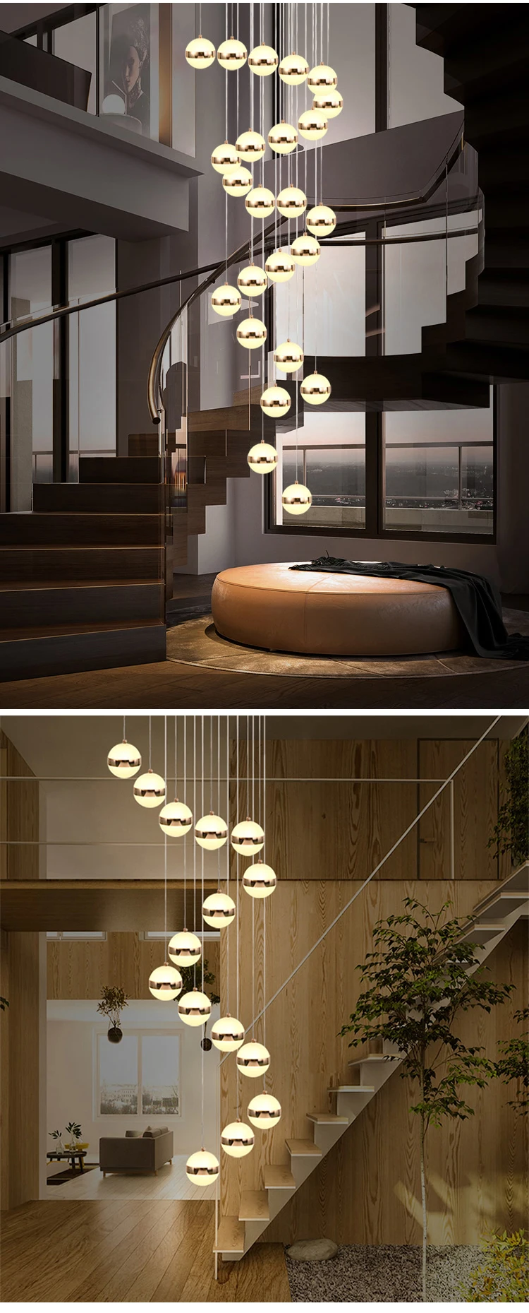 pys8015 1 good quality indoor decoration lighting for hotel villa acrylic bead modern led chandelier-4