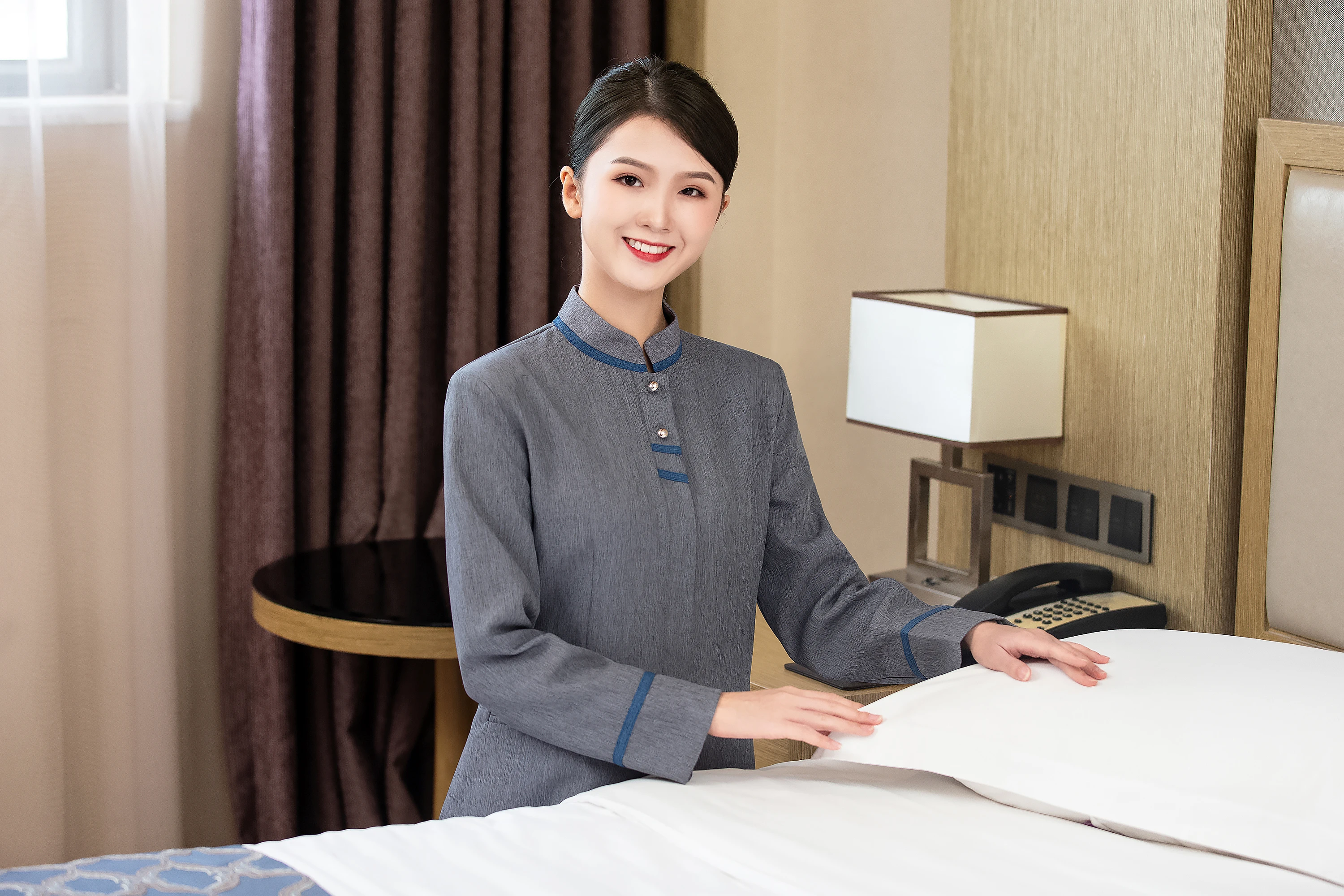 Wholesale Hotel Room Service Cleaning Staff Uniforms restaurant uniforms