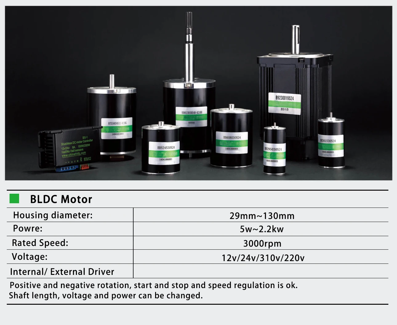 Custom Bldc Motor, 48V, 72V, 1000w, 1.5kw - detail 18
