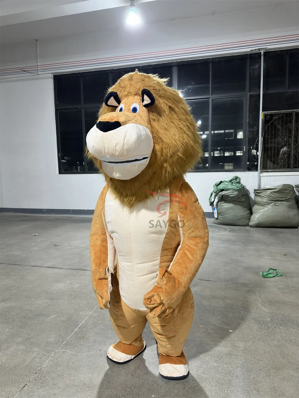 Saygo Wholesale Mascot Costumes Cartoon Promotion Inflatable Dragon Lion Tiger Teddy Bear Monkey Panda Mascot Costumes for Party
