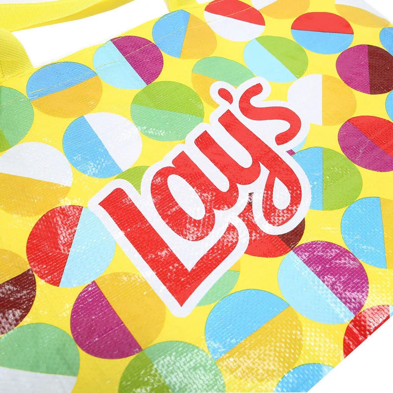 ECO-Friendly reusable pp woven shopping bag laminated woven grocery reusable bag with custom logo