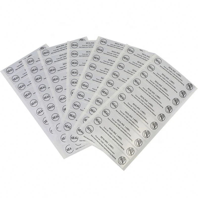 Custom Anti Theft Security Seal Stickers Plain Laser Peel Off Void
