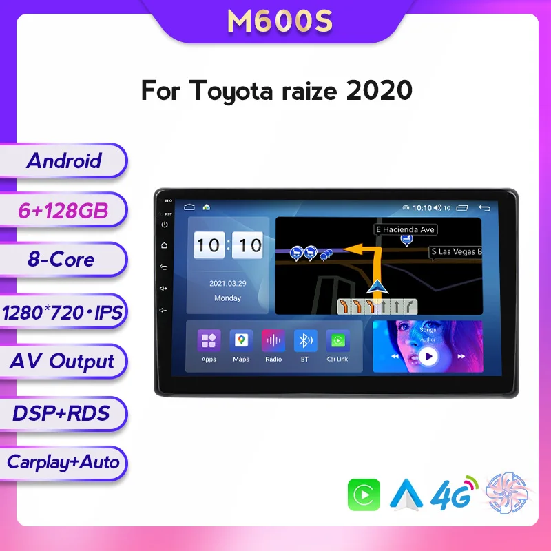 Mekede Android10 2DIN Car Audio System for Toyota Raize 2020 IPS DSP RDS Radio GPSNavigation Car Video DVD Player