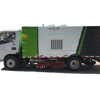 Road cleaning vehicle washing and sweeping type road sweeper
