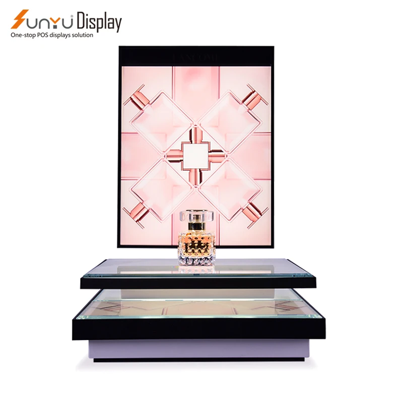 ODM Custom Luxury Countertop Acrylic Perfume Bottle Display Plastic Makeup Display Stands