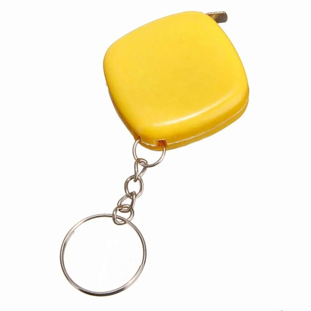 Easy Retractable Ruler Tape Measure Mini Portable Pull Ruler Keychain  1m/3ft 