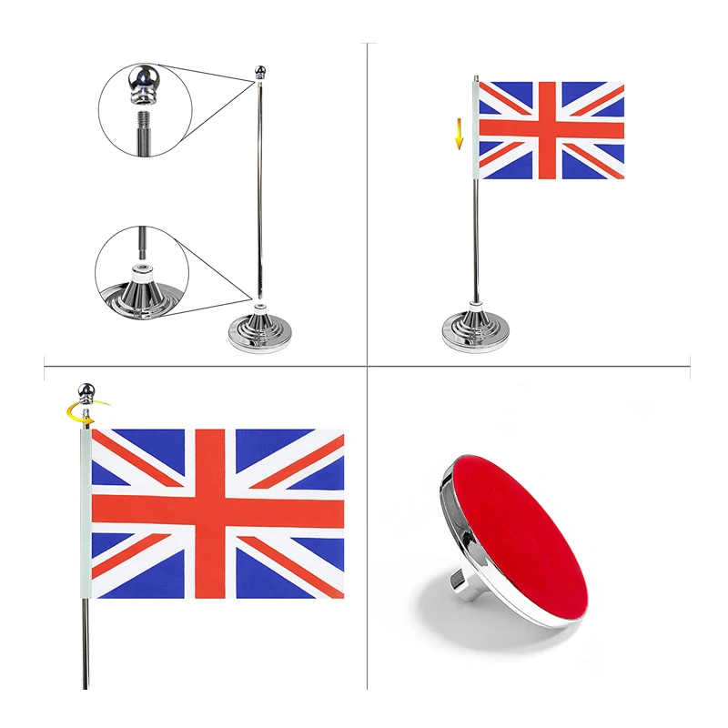 Mini office world flag table pole decoration countries custom desk flag