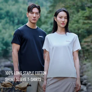 China Manufacturer Wholesale Cheap T Shirt Outdoor Sports Breathable Skin-friendly 100% Long Staple Cotton  Short SleeveT-Shirts