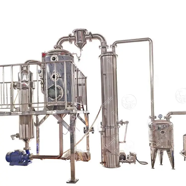 Multifunctional Syrup Juice Tomato Paste Concentrate Production Line Salt Water Vacuum Evaporator Machine