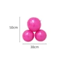 Rosso rosa, set da 3 pezzi.