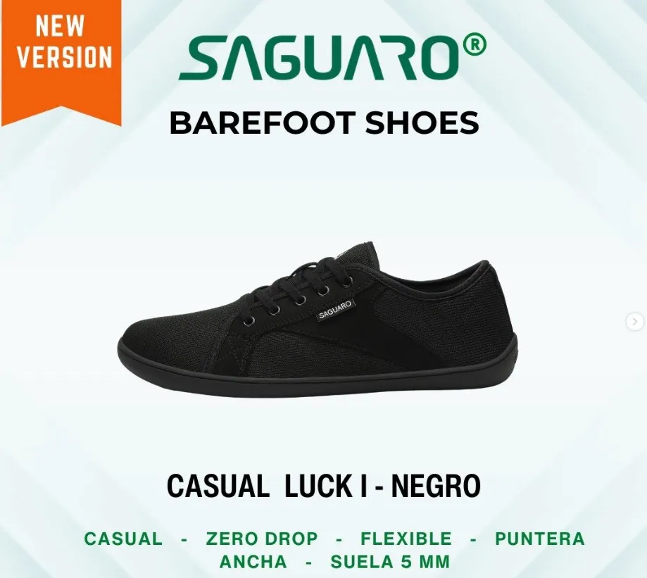 2023 Saguaro Distribution Extra Wide Toe Box Flexible Zero Drop Men Urban Casual Barefoot Shoes