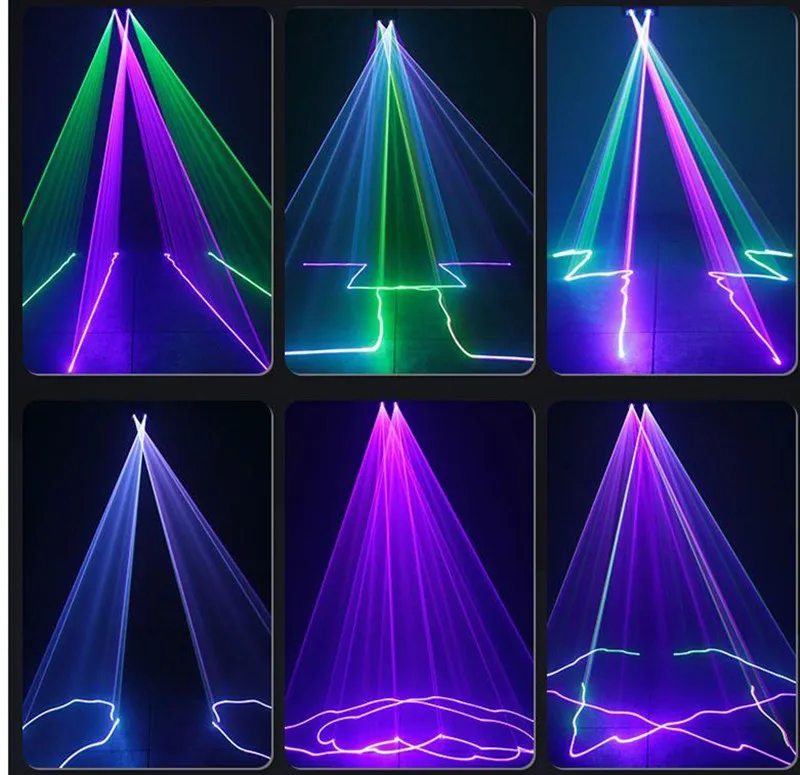Pro Scanning Effect Laser Projector Double Head Laser Show 2 Eyes/heads/holes/tunnels/lens RGB 3in1 Full Color Laser Light
