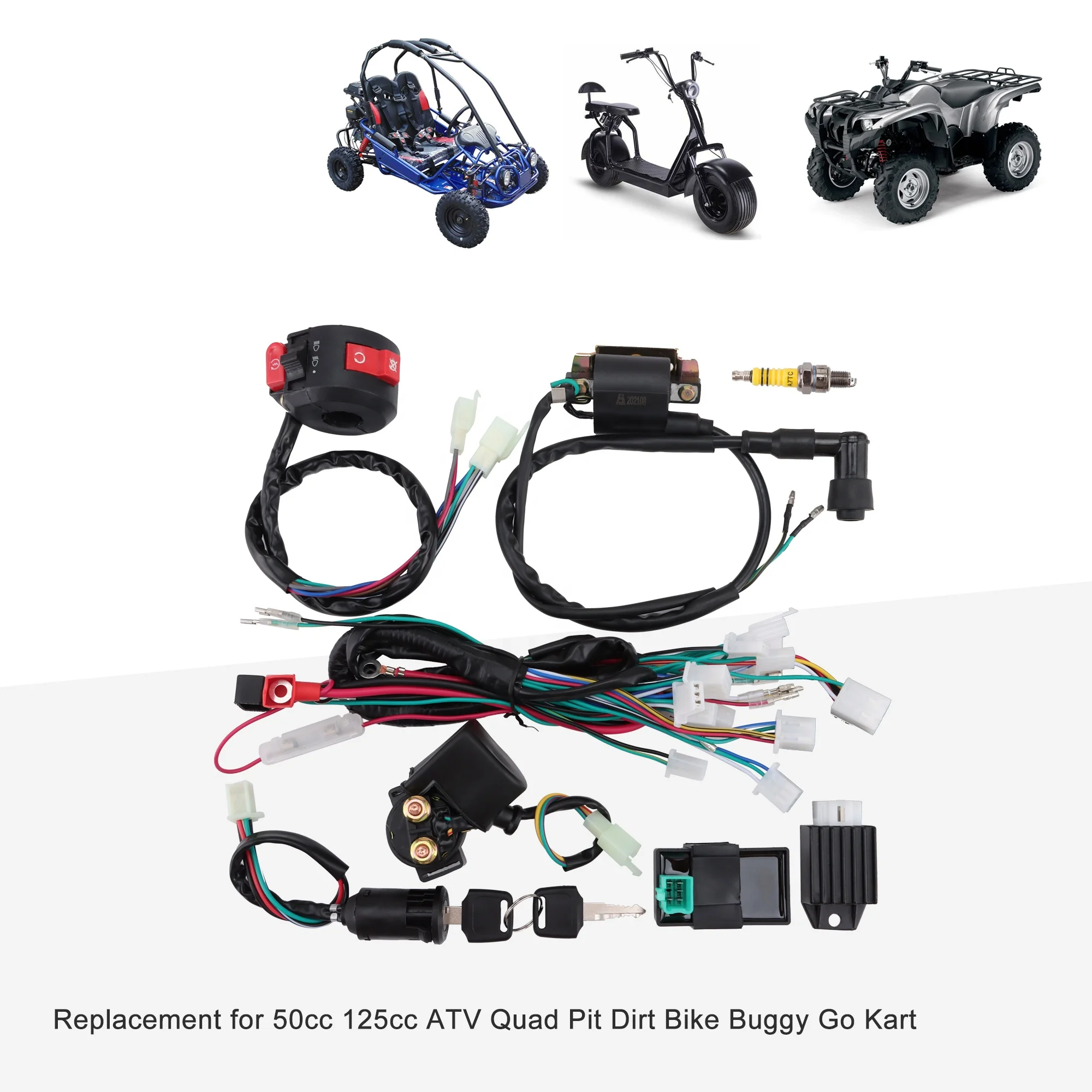 Amhousejoy 2-Wire Ignition Coil For Honda XR50 CRF50 & 50cc-125cc ATVs Dirt Bikes