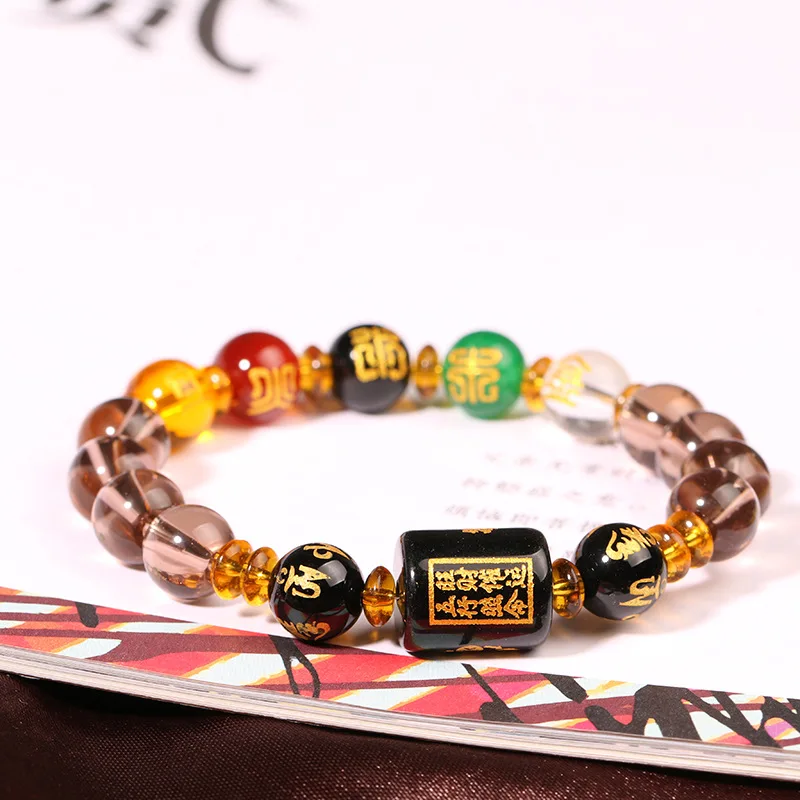Bracciale Feng Shui Avventurina E Occhio Di Tigre – Portafortuna Regolabile Con Carta "Money" Per Prosperità