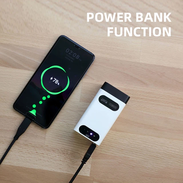 R8 New Style Multi Function Power Bank  Wireless Projection Mini Virtual Laser Keyboard with Holder