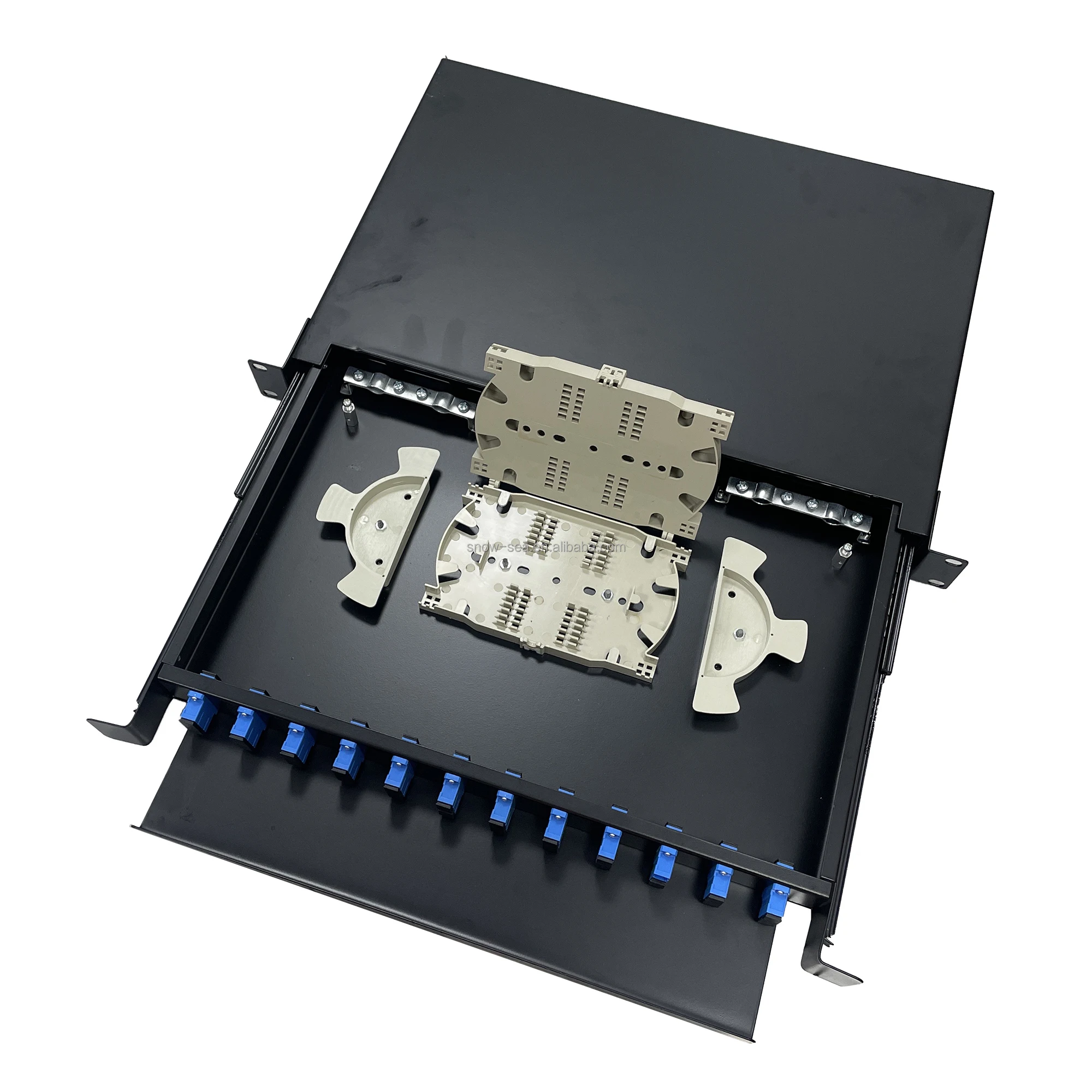 19'' 1u 24 Port Rack Mounted Fiber Optic Patch Panel With Sc Duplex ...