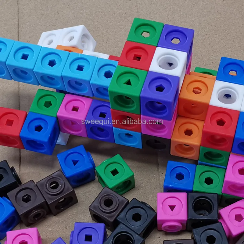 Educational Toy Geo Math and Geo Linking Cubes Building Toys