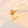 Anillo, rosa giratorio