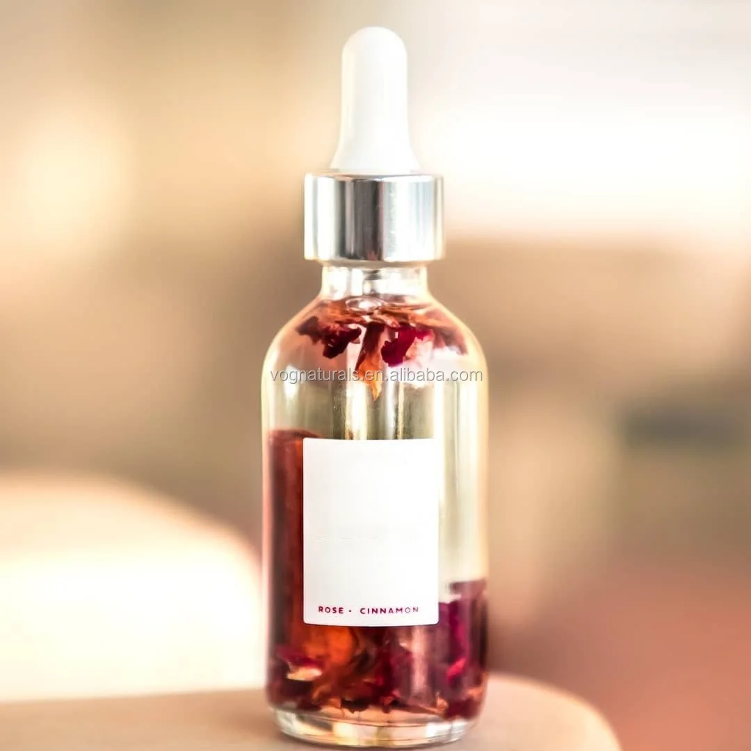 OEM Rose Multi-Use Oil , Natural Rose Flower Petals Facial Oil, Vitamin E and Sweet Almond Oil Moisturizing Essential Oil