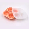 4 cavità a forma di rosa rosa