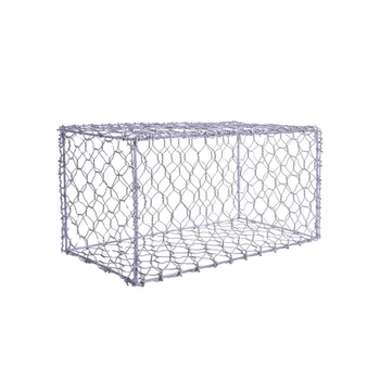 2x1x1m Galfan wire PVC coated hexagonal woven gabion mesh price double twisted gabion basket rock stone river bank protection