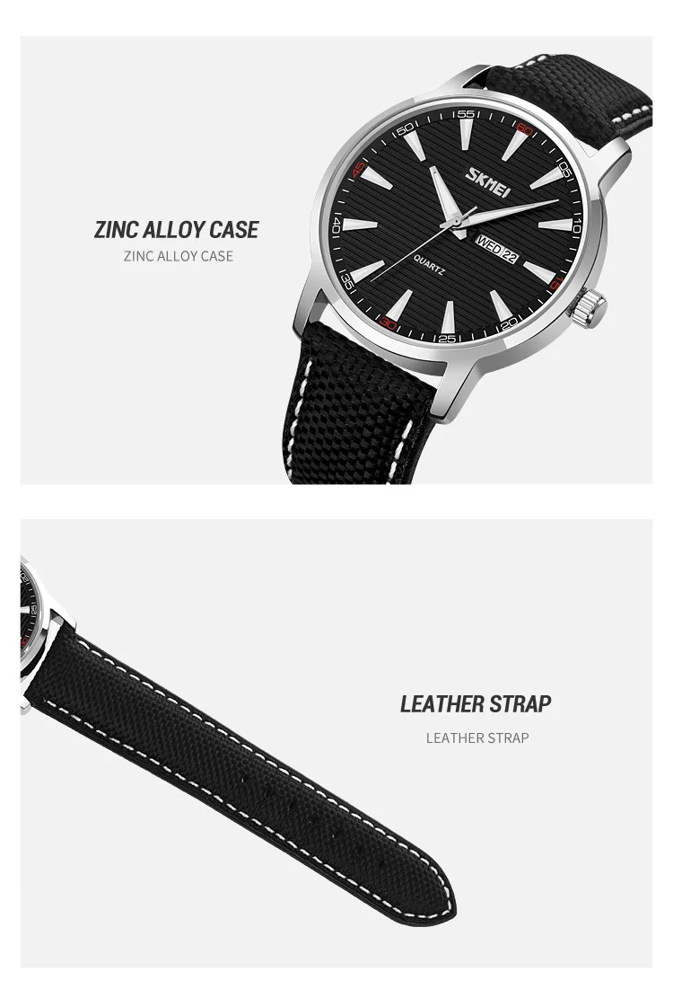 Оптовая продажа с фабрики Skmei 9303, модные наручные часы, кварцевые часы, наручные часы для мужчин с кожаным ремешком