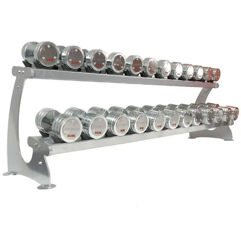 Chrome Stainless Steel Commercial Gym Dumbbell Set 2.5kg To 120kg Metal ...