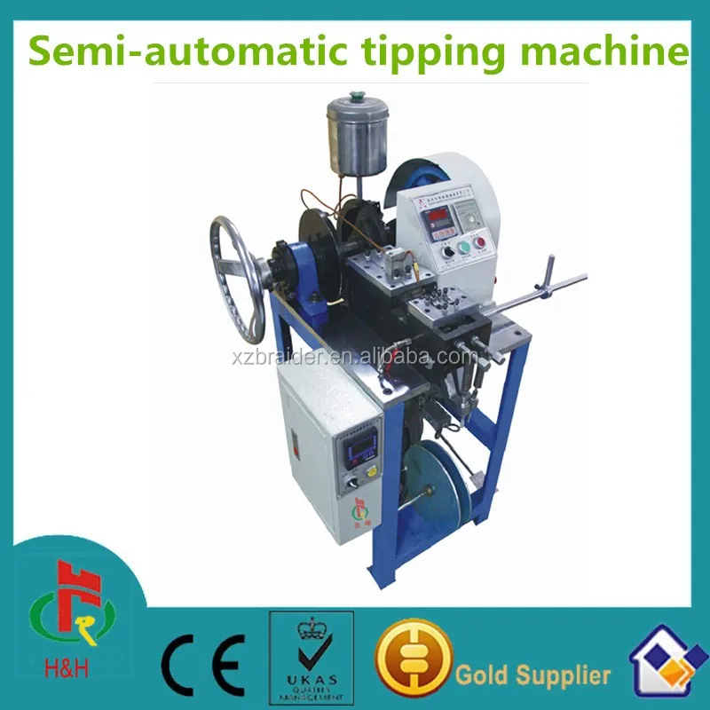 Phthalate Free Transparent Shoelace Tips Cellulose Acetate Tipping Film Semi Automatic Tipping Machine for Shoelace Bag Rope