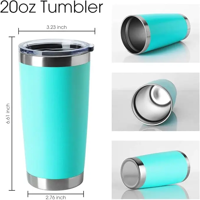 Vacuum Stainless Steel Travel Mug with 2-in-1 Slide Lid Personalized Custom logo Color Powder Copper Plated Tumbler manufacture