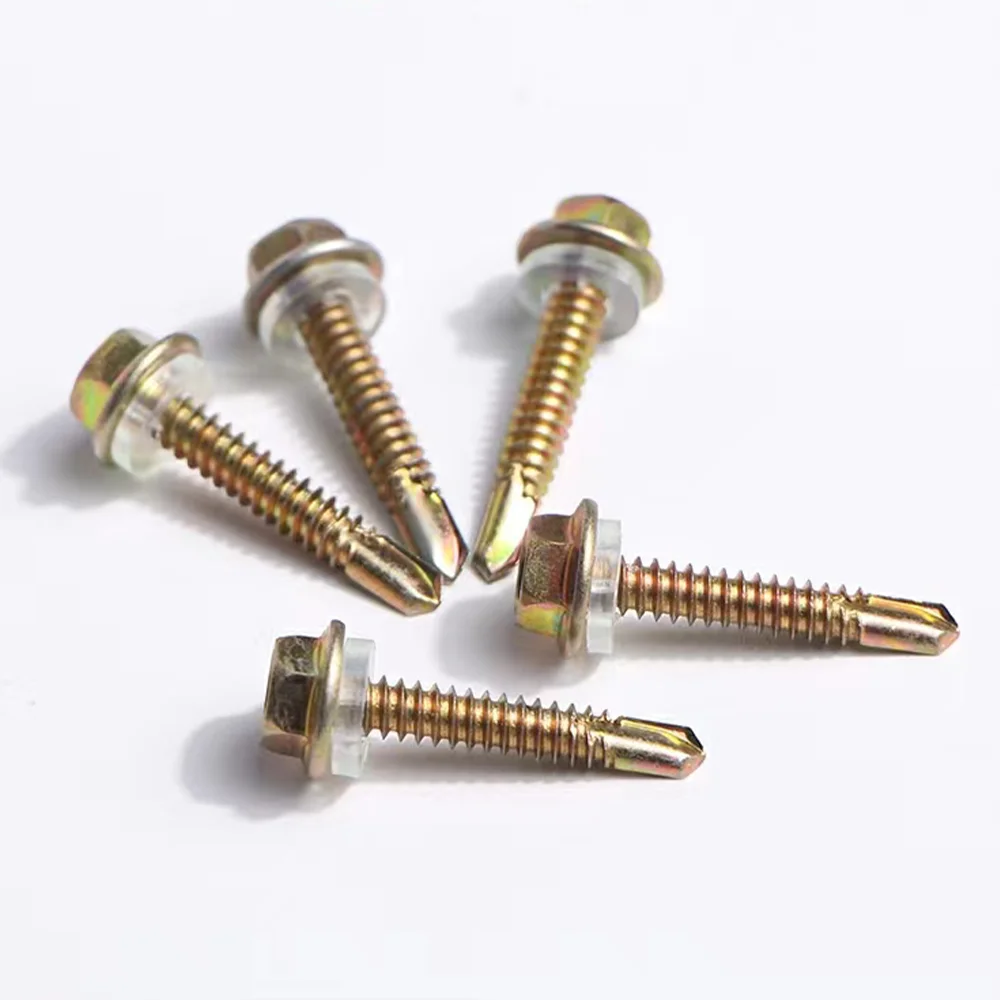 Machine Produce Metal Galvanized Hex Washer Head Self Drilling Screw Roofing Screws Tek