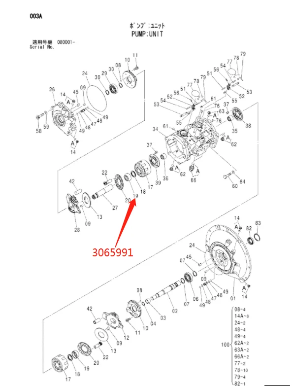 Original Excavator Hydraulic Pump Spare Parts Bushing Ball Guide
