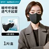 Black thermal face mask, type A, 1 piece per box