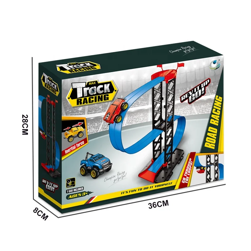 DIY Assembly Educational Vehicle Racing Toys Magnetic Anti Gravity Race Track With Mini Cars Race Car Track for Kids