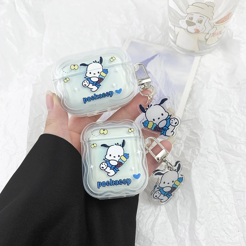 3d Cartoon Pochacco Dog Blue Soft Case For Apple Airpods 1/2 3 With ...