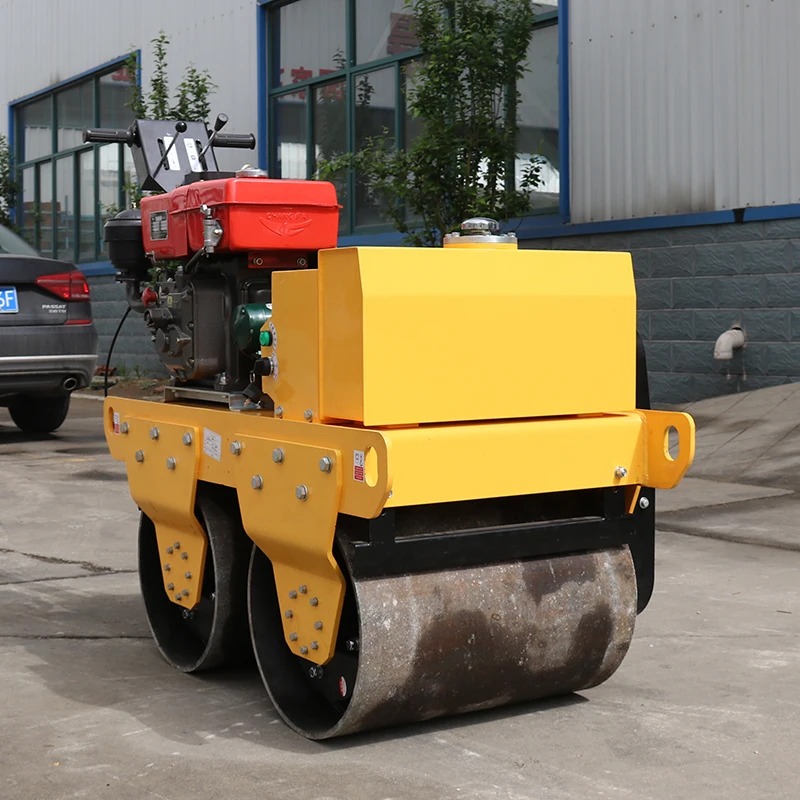 FREE SHIPPING Manufacturer Factory Price Hand-push Double Drum 500kg Small Body Asphalt Road Roller Compactor  for Sale