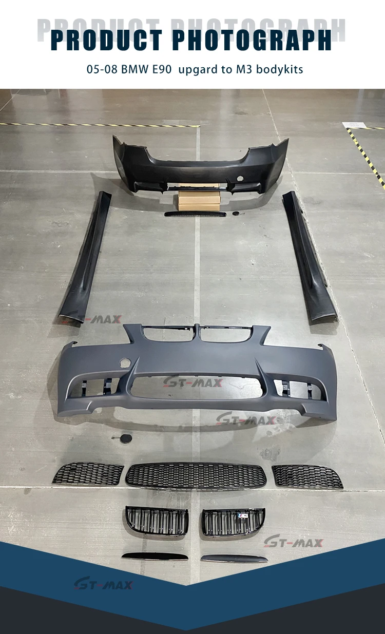 Factory Bumper Diffuser Lip Spoiler For Bmw 3 Series Bmw E90