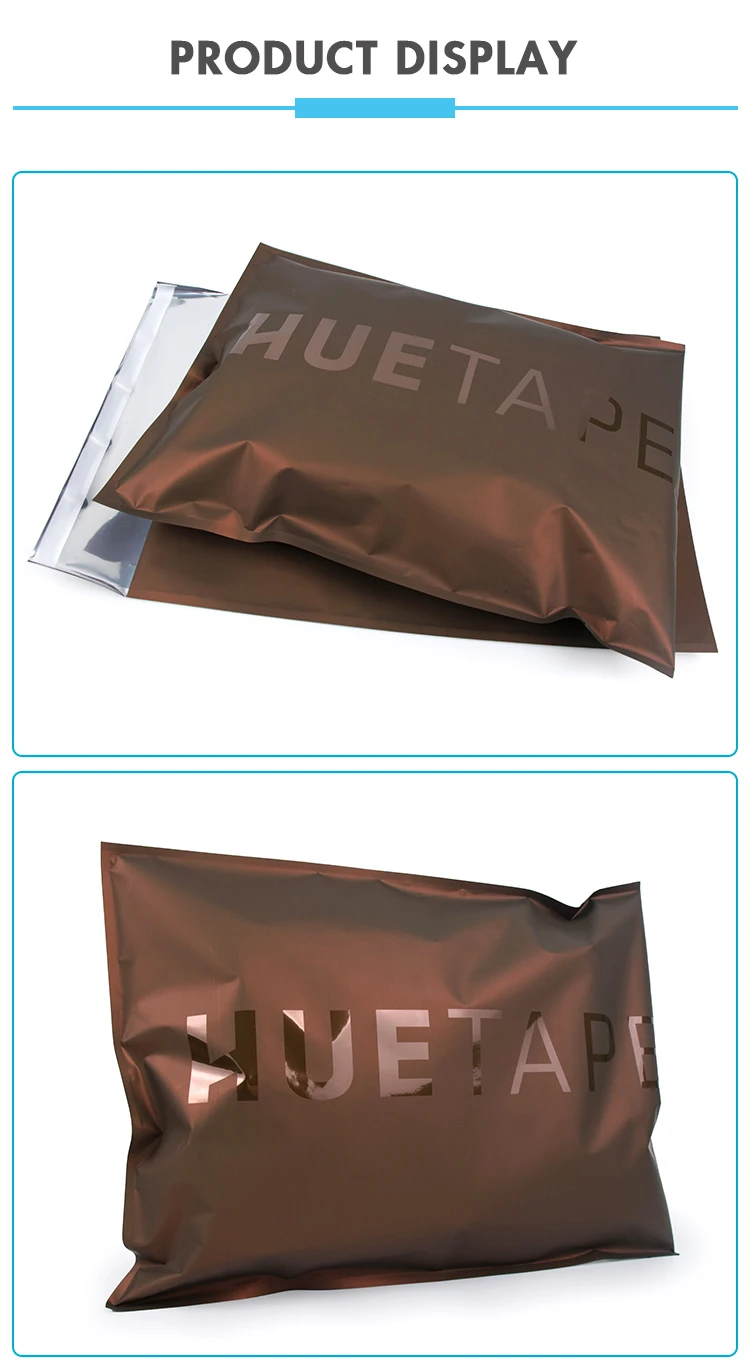 Custom Printed Poly Mailer Gold Packaging Bags Matte Glossy Uv