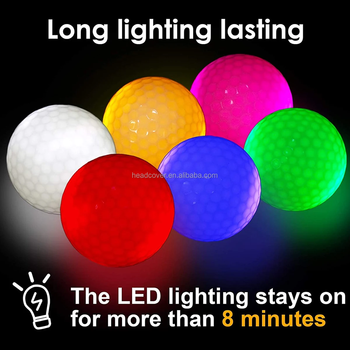 Led Golf Ball Night Light Up Colorful Led Golf Balls Customized Logo