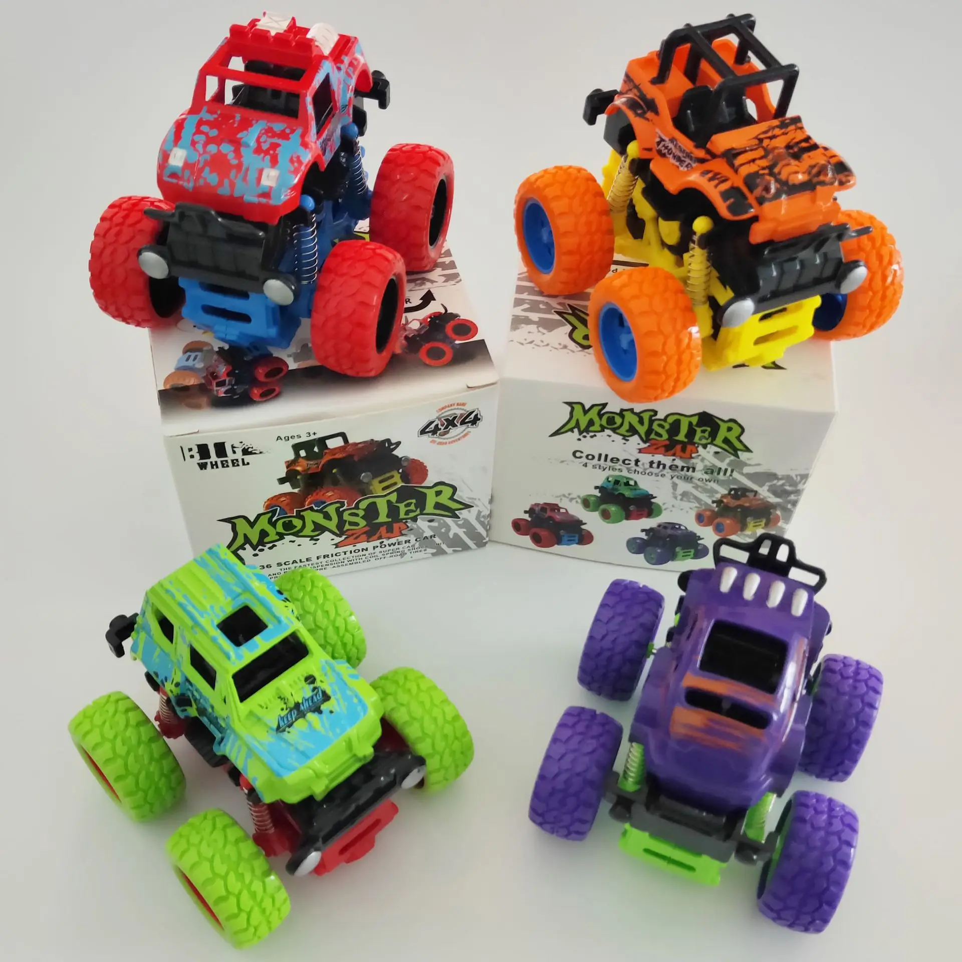 Promotional Kids Toy Big Wheel Car Inertia 4 Wheel Drive Offroad Vehicle Stunt Highspeed Shock