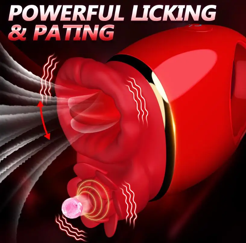 Popular 2IN1 Female Vibrator With 7 Powerful Tapping Modes & Tongue Licking Clitoris Nipples Adult Sex Toys For Woman Sexy Toys%_voghion.com