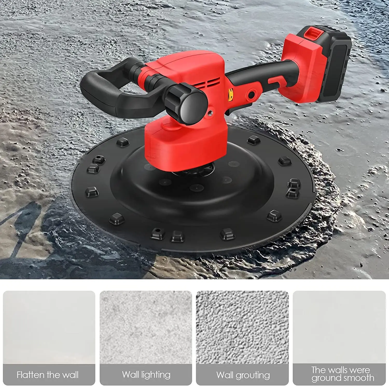 Mini Electric Power Trowel Rendering Machine Surface Finishing Screed Wall Plaster Smoothing Machine
